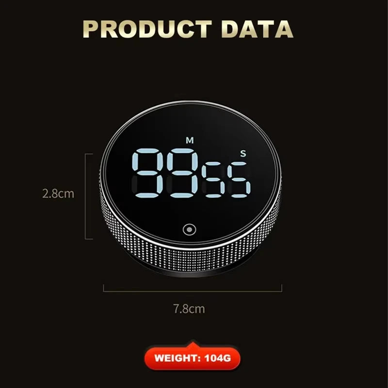 Magnetic Kitchen Timer Digital Timer Manual Countdown Alarm