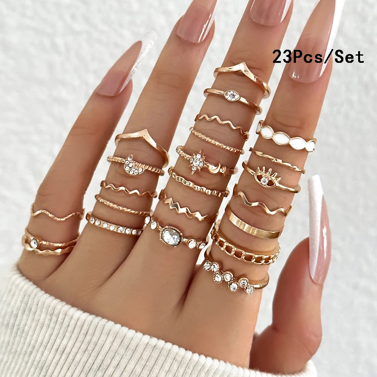 23Pcs Stunning but Simple Knuckle Rings