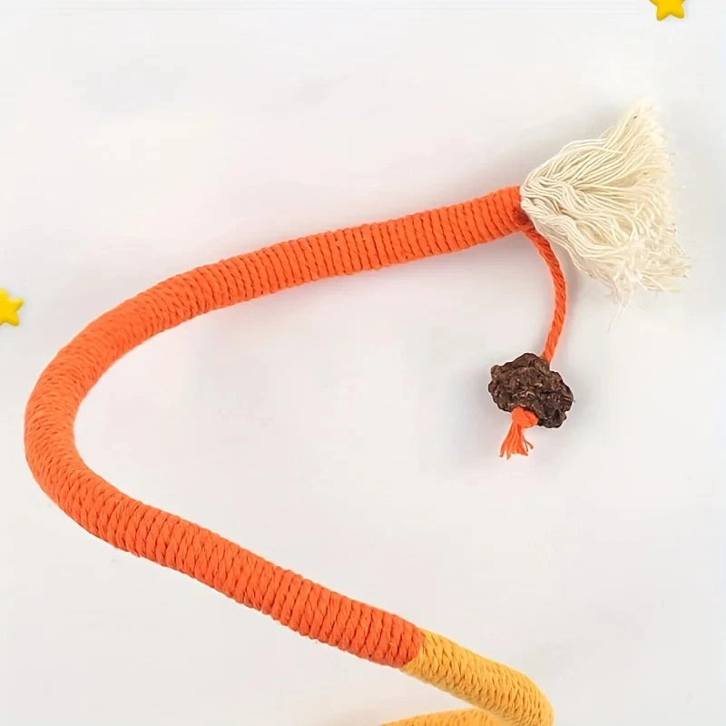 Cat Toys Silvervine Cat Teaser Toy Interactive Molar Cotton Rope Toy