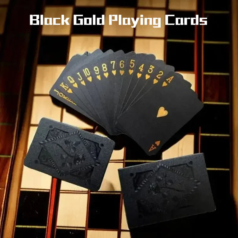 Elegant Black Gold Playing Cards