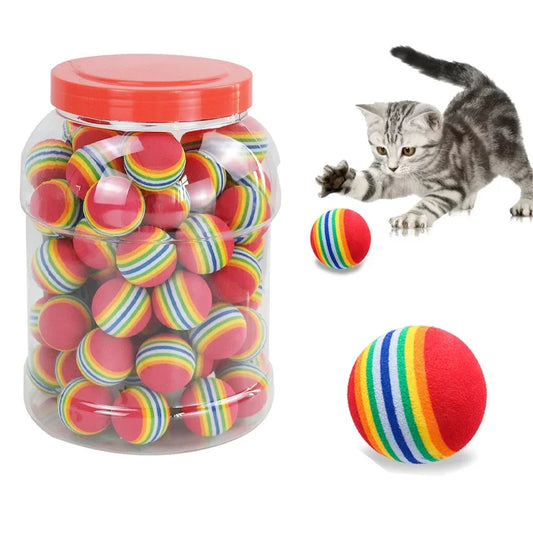 1 Rainbow Cat Ball Interactive for Cat, Dog