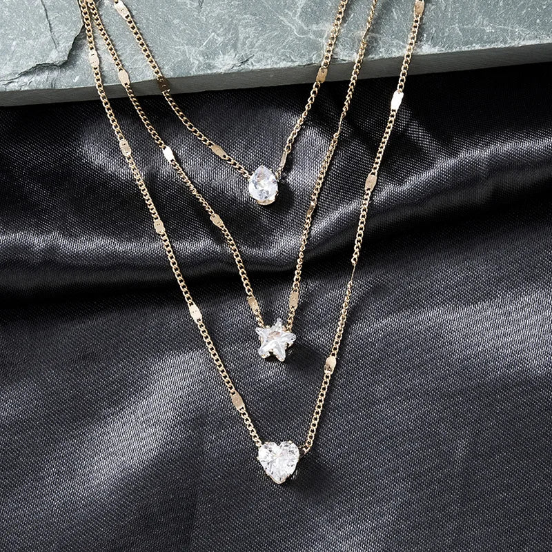 Shine with this trendy Zircon Pendant Necklace