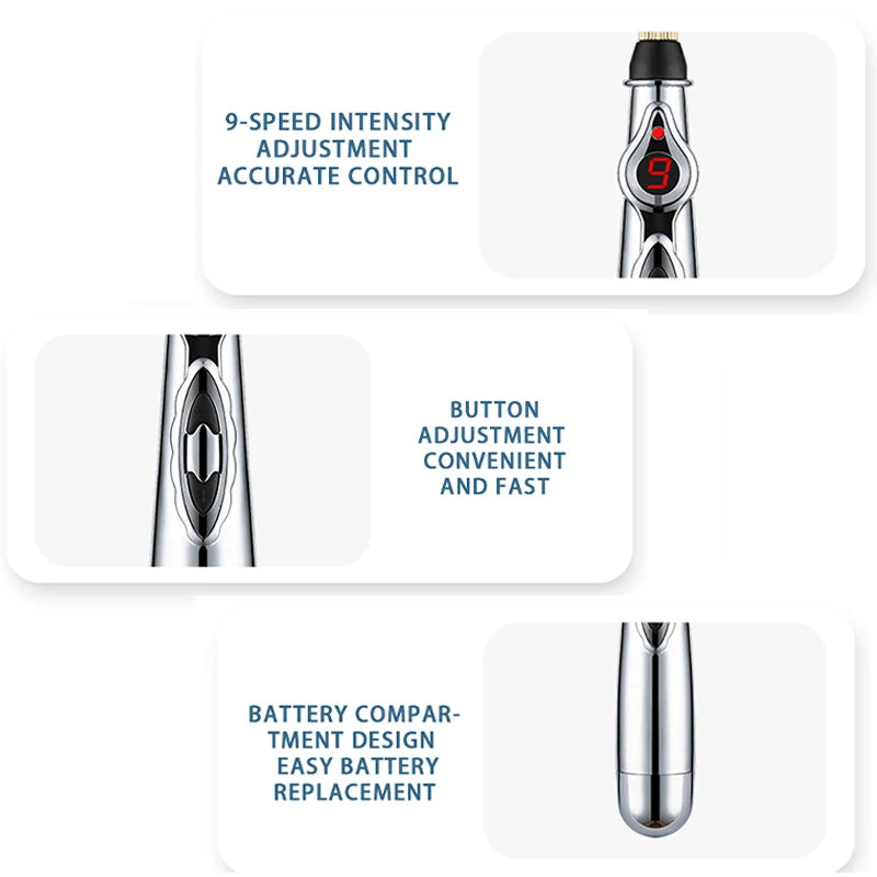 Electronic Acupuncture Acupoint Massage Pen Multi-Function Meridian Pressing Energy Therapy Energy Pain Relieving Tool