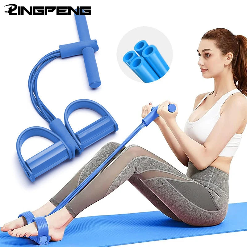 Multifunction Tension Rope 6-Tube Elastic Pedal Puller, Resistance Band