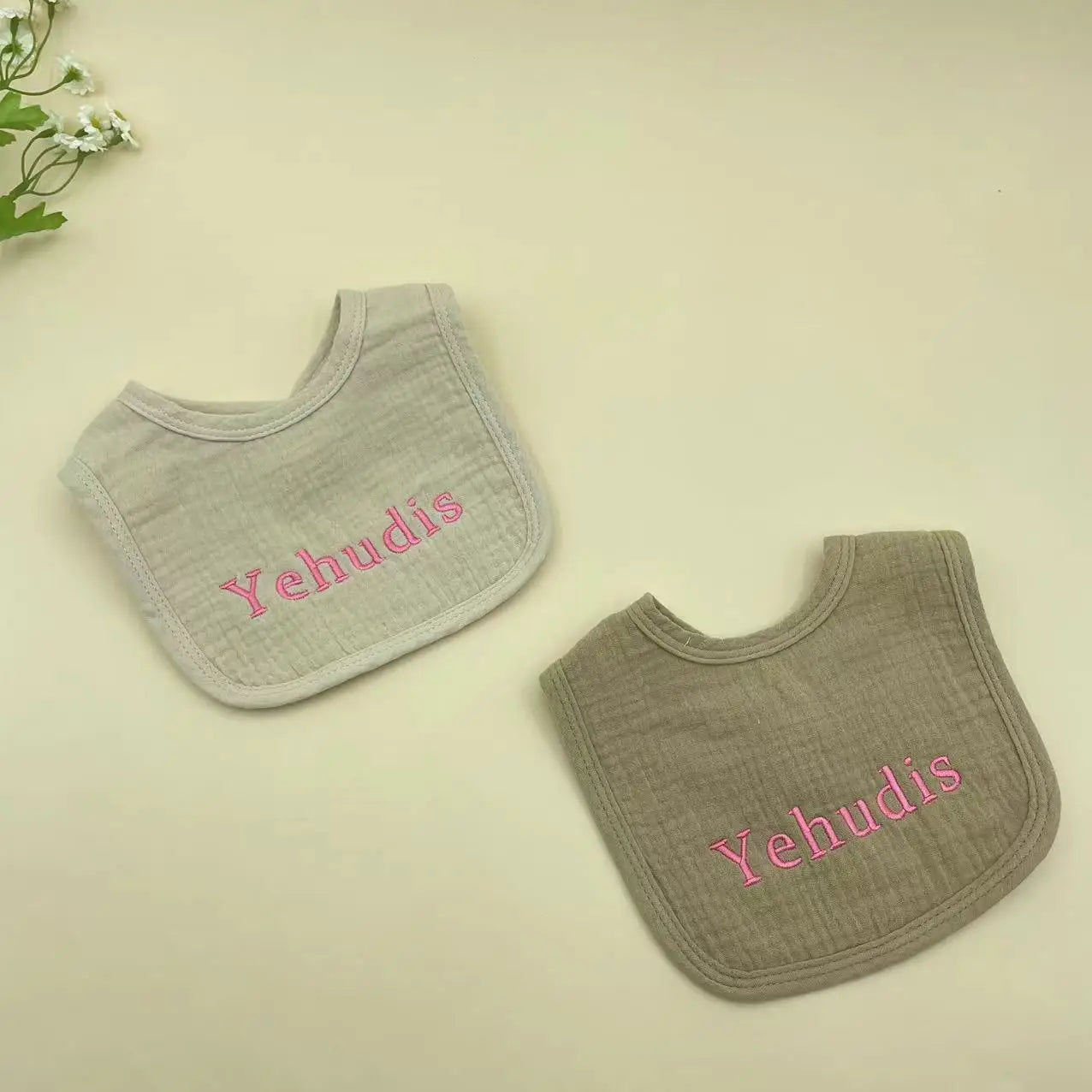 Personalized Baby Bib Muslin Burp Cloth