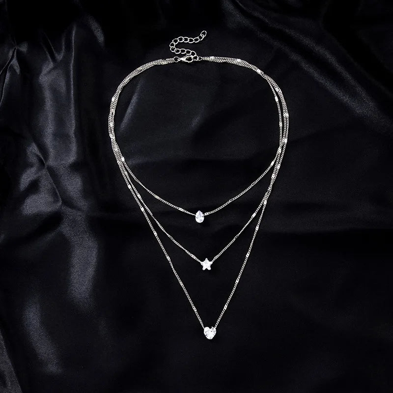 Shine with this trendy Zircon Pendant Necklace