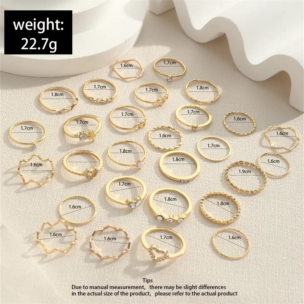 23Pcs Stunning but Simple Knuckle Rings