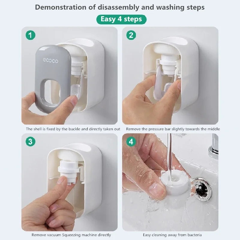 Automatic Toothpaste Dispenser Holder Wall Mount Stand