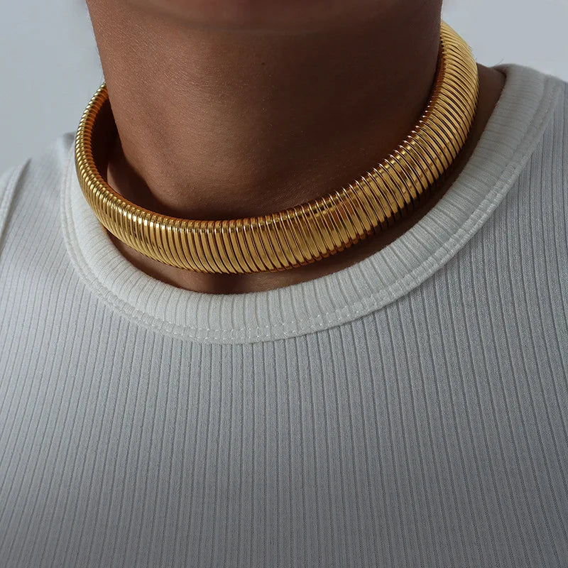 Hip-hop Punk Style Thread Thick Necklace Choker Bracelet