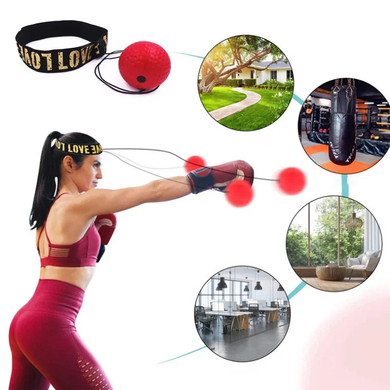 Punching Ball Head-mounted Fighting Training Boxing Reflex Ball