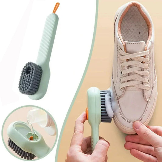 Multifunction Automatic Liquid Shoe Brush with a Long Handle