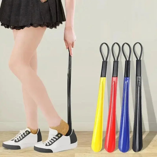 1pc Extra long flexible plastic shoe horns do not require bending durable shoe assistant