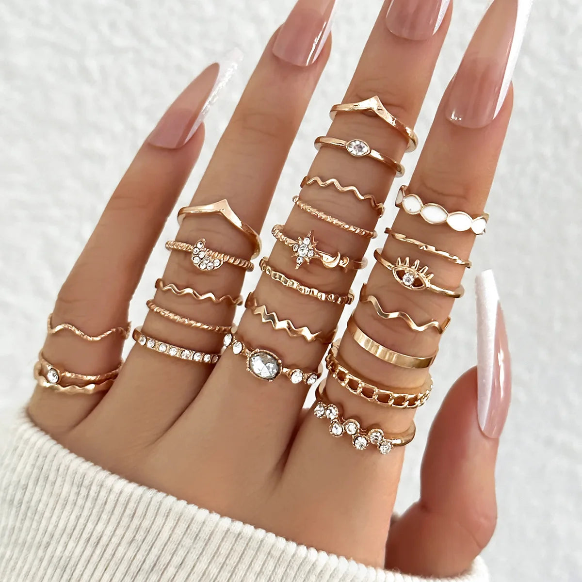 23Pcs Stunning but Simple Knuckle Rings