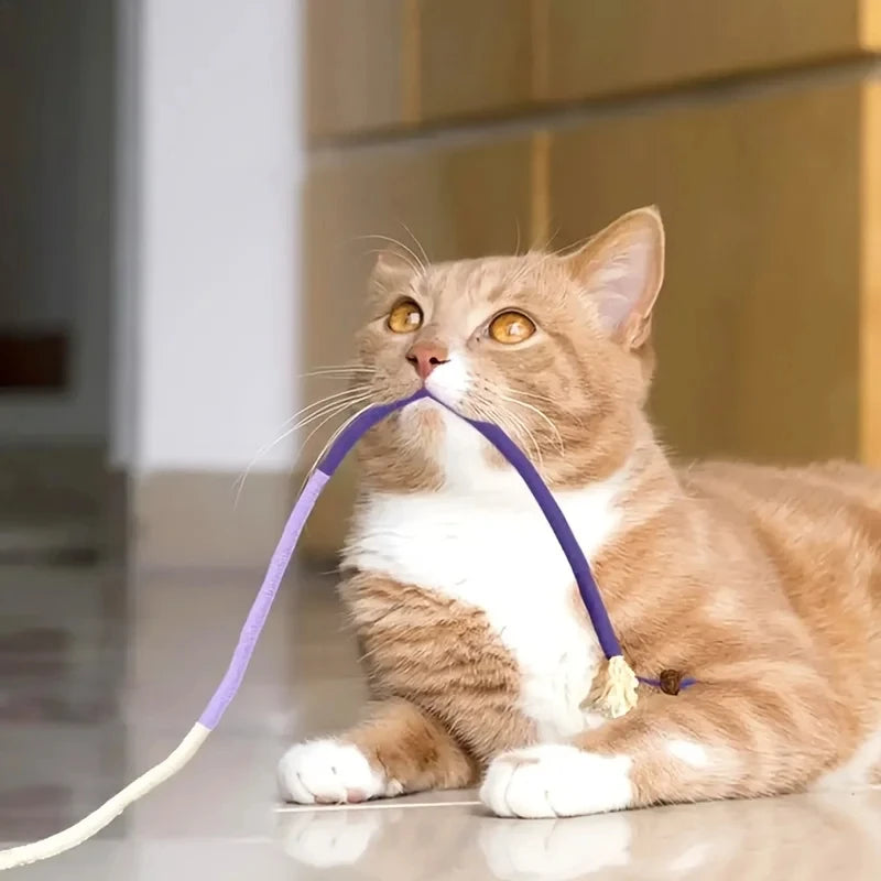 Cat Toys Silvervine Cat Teaser Toy Interactive Molar Cotton Rope Toy