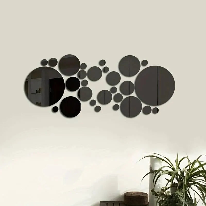 26 PCs 3D Acrylic Mirror Wall Sticker