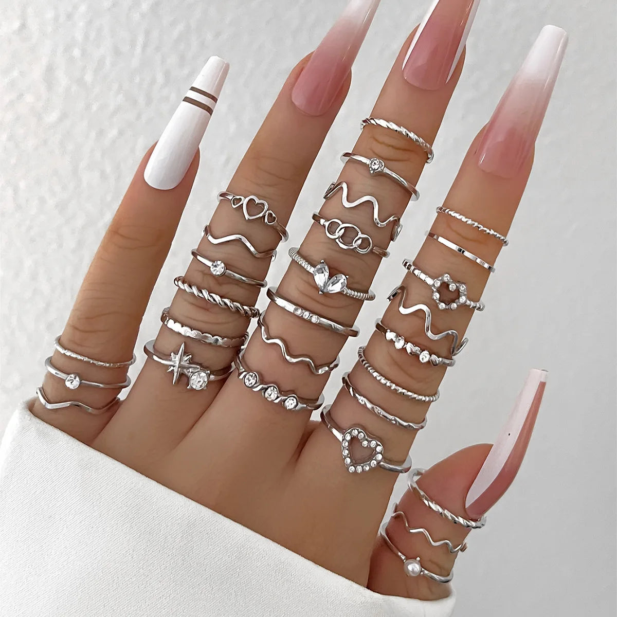 23Pcs Stunning but Simple Knuckle Rings