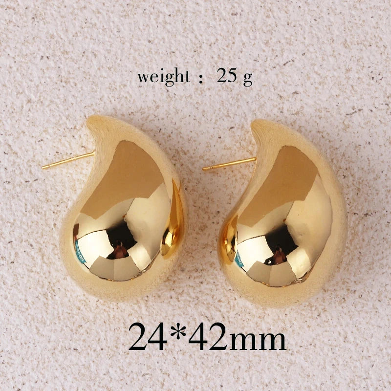 Extra Large Drop Earring Lightweight Hypoallergenic Gold-Plated