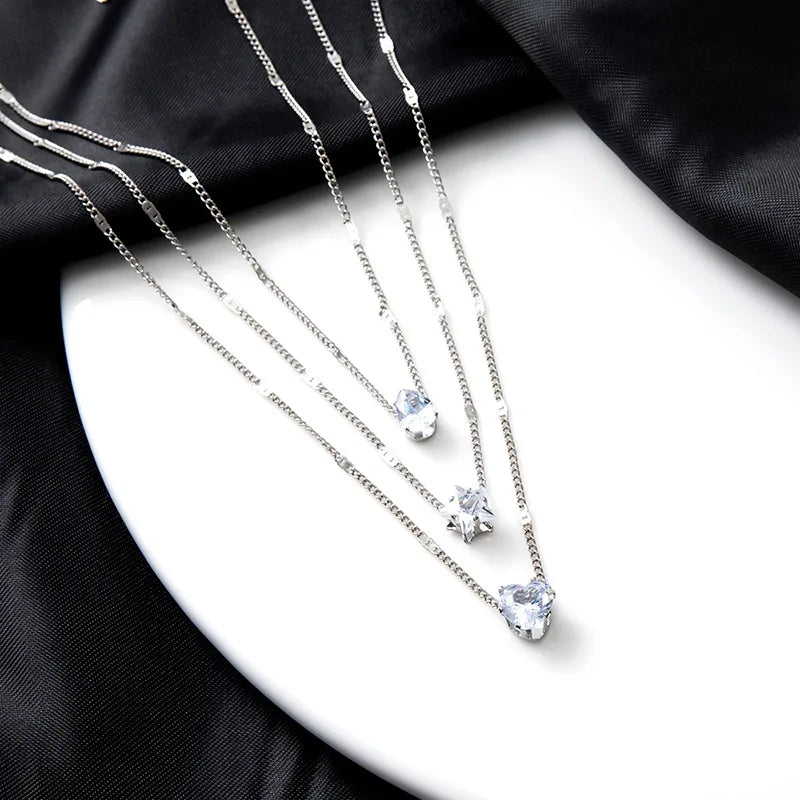 Shine with this trendy Zircon Pendant Necklace