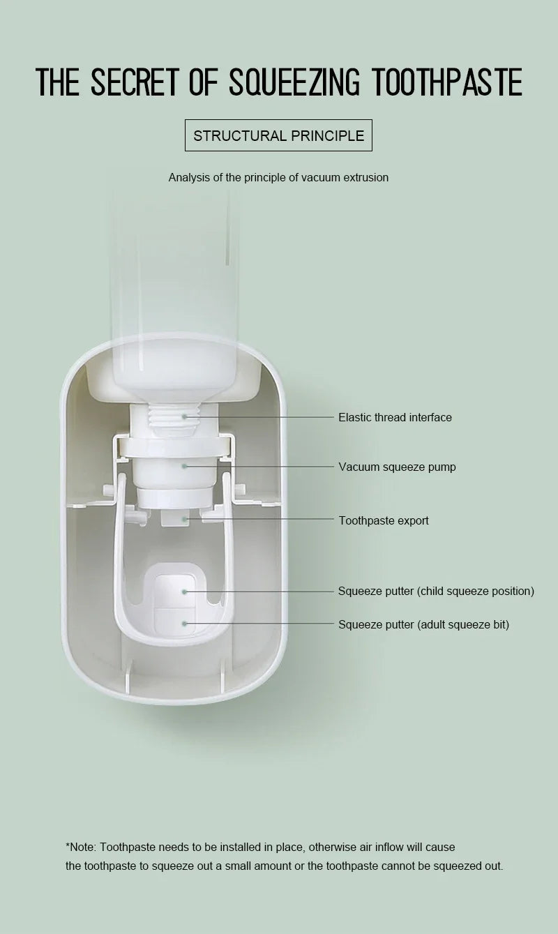 Automatic Toothpaste Dispenser Holder Wall Mount Stand