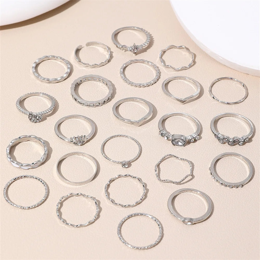 23Pcs Stunning but Simple Knuckle Rings