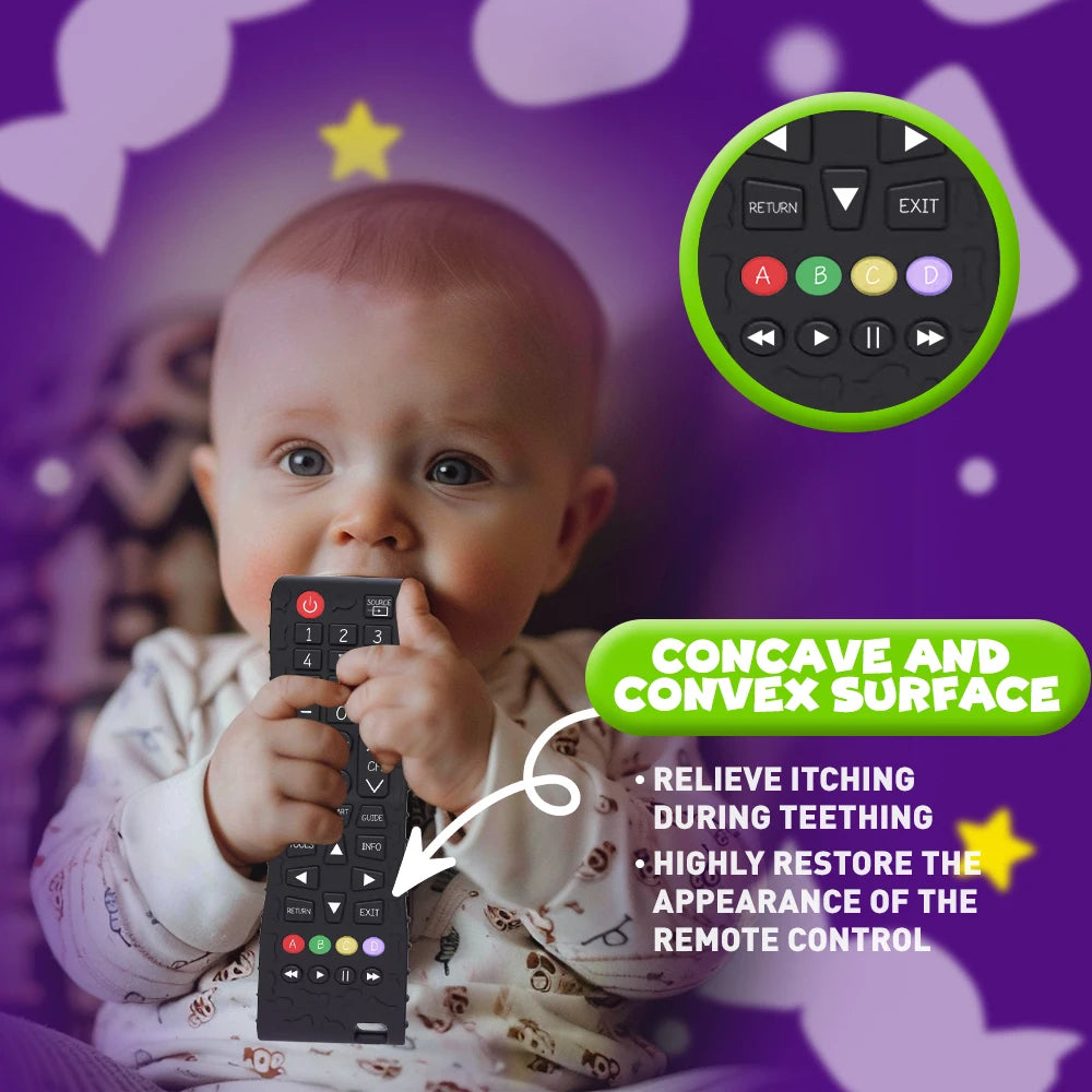 1PC Silicone Baby Toys TV Remote Control Shape Teether Toy