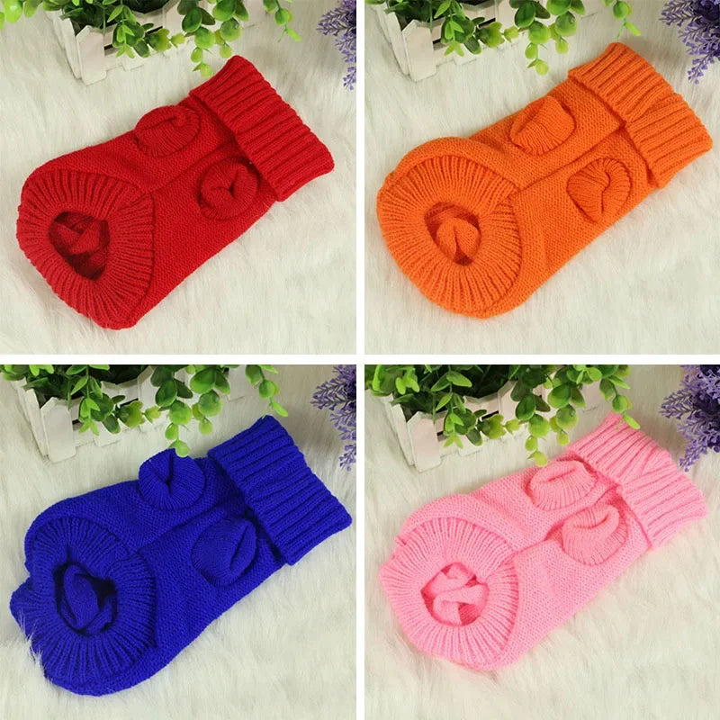 Winter Clothes Knitted Pet Clothes for Small Medium Dogs ,cats