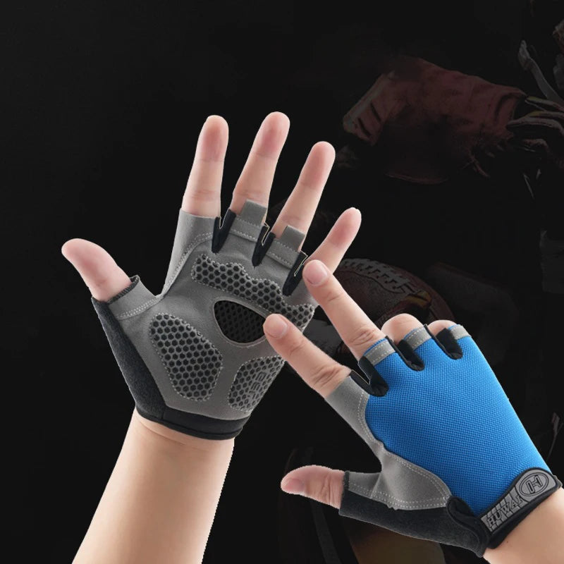 Men Cycling Bicycle Gloves Half Finger Gloves Anti-Slip Glove