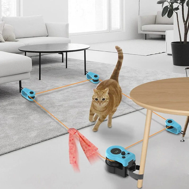 Feather Interactive Running Cat toy with Remote Control