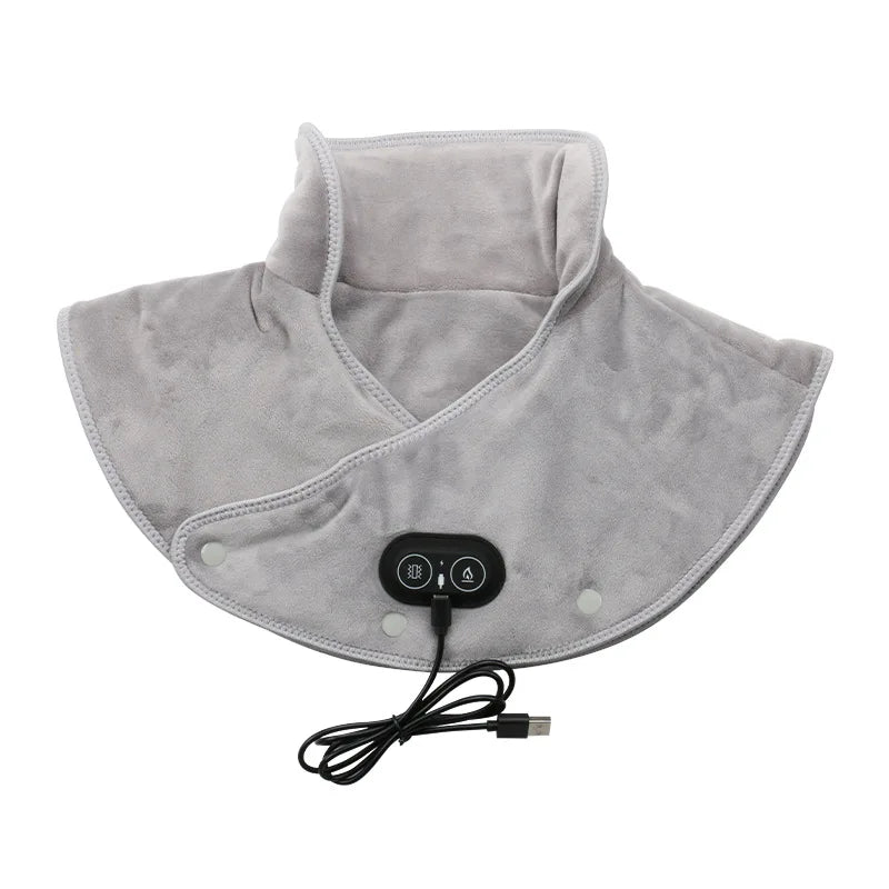 Electric Heating Shoulder Neck Pad Massager, Three Gear Hot Compress Cervical Shawl Warmer USB