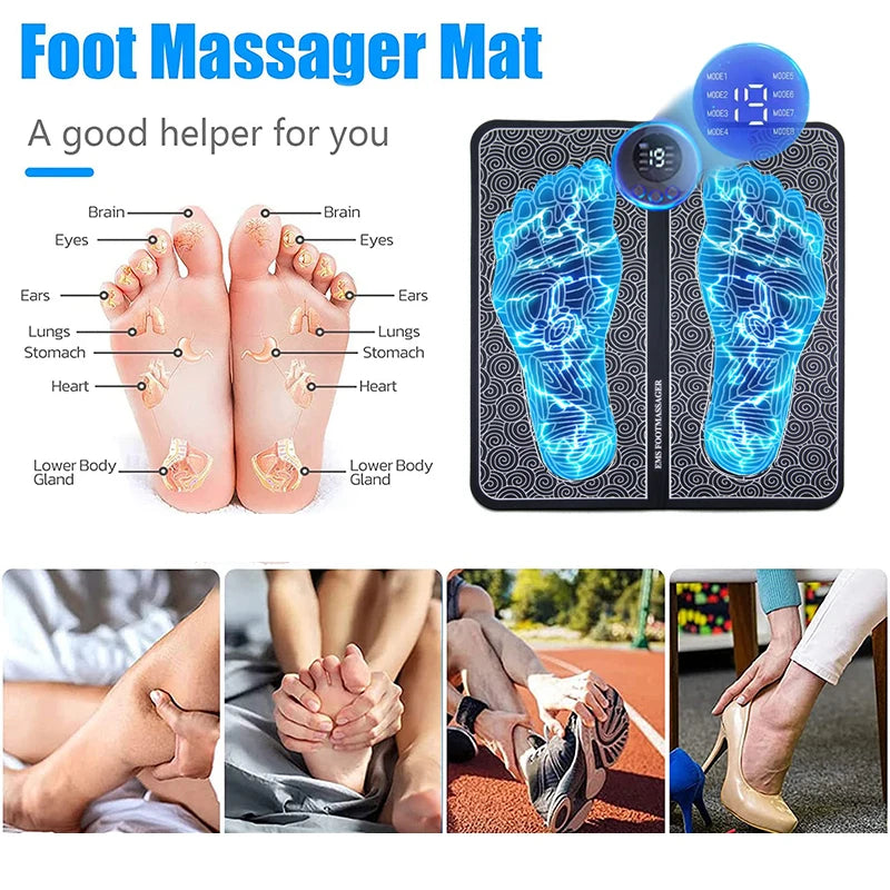 Electric Foot Massager Pad for Muscle Massage and Relaxation