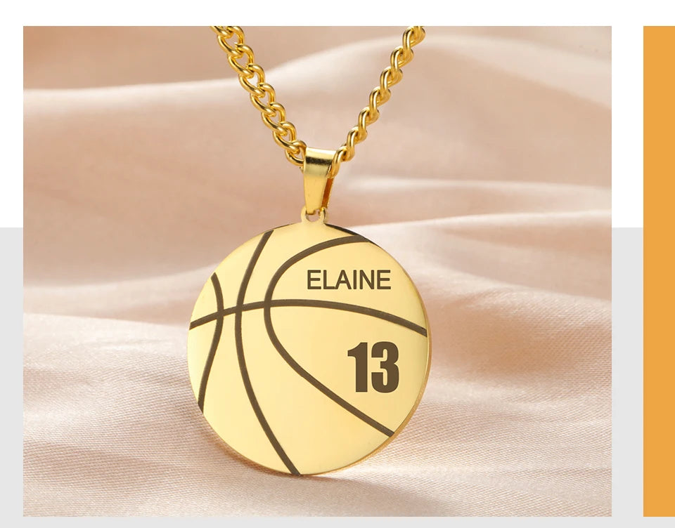 Custom Name Basketball Necklace