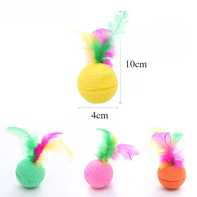 Cat Toy Latex Foam Ball Interactive Game