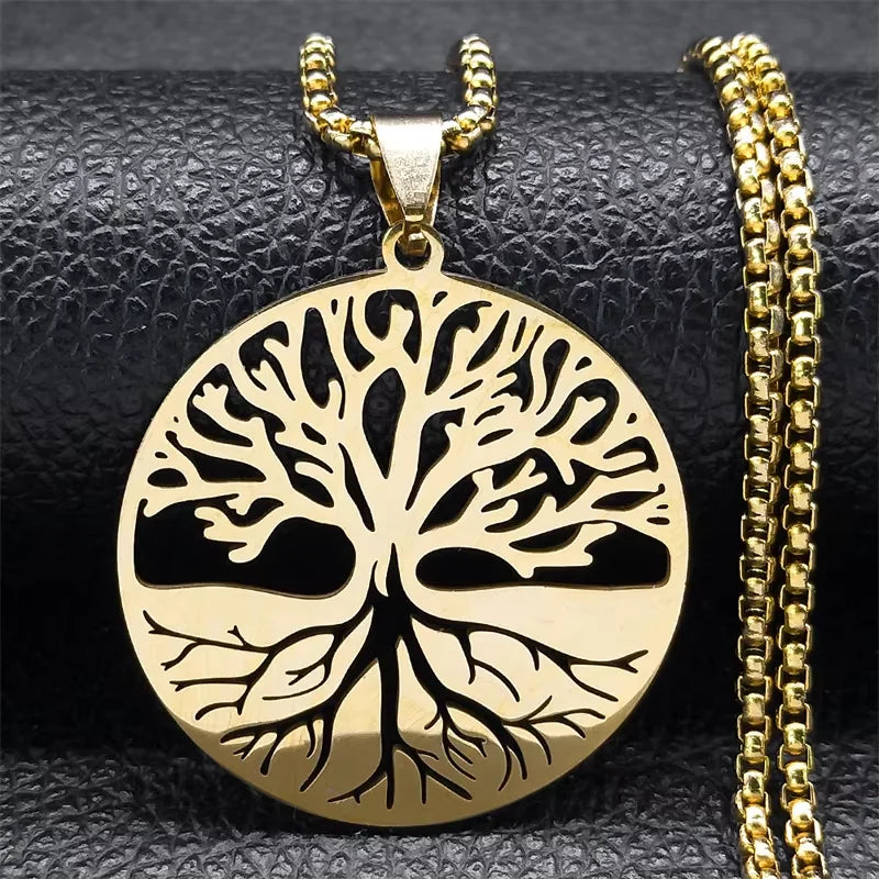 Aesthetic Tree of Life Love Heart Necklace