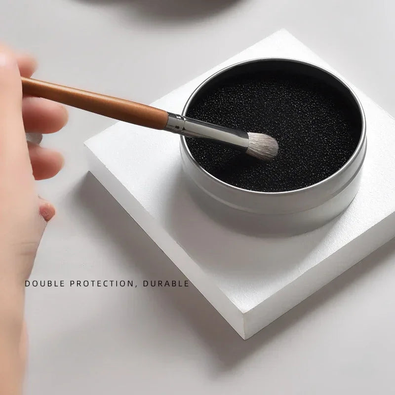 Makeup Brush Dry Cleaning Sponge Box with Activated Carbon Sponge