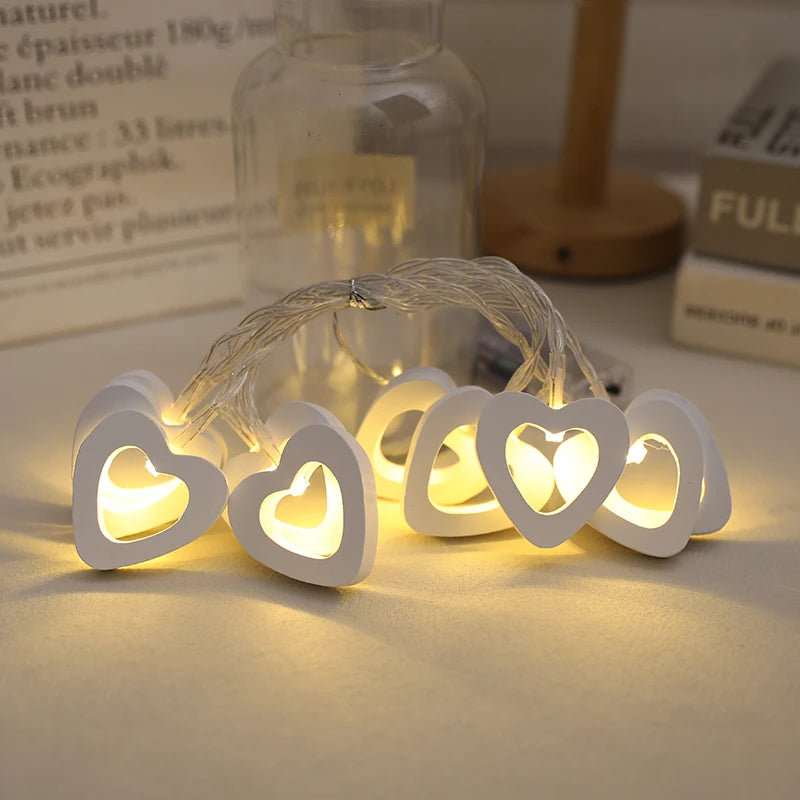 10 LED Love Heart String Lights