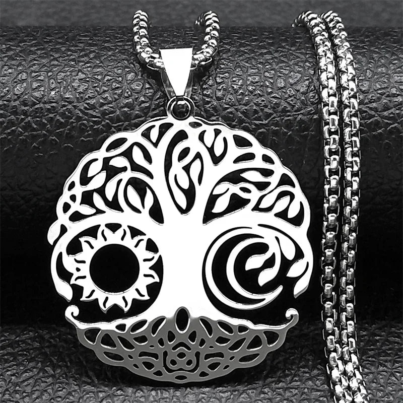 Aesthetic Tree of Life Love Heart Necklace