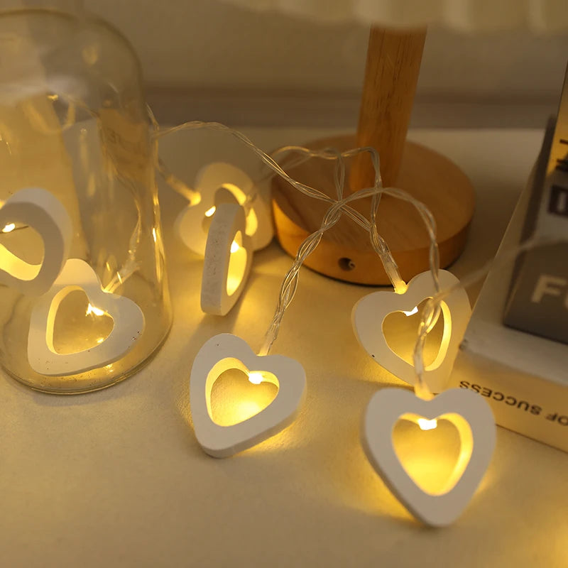 10 LED Love Heart String Lights