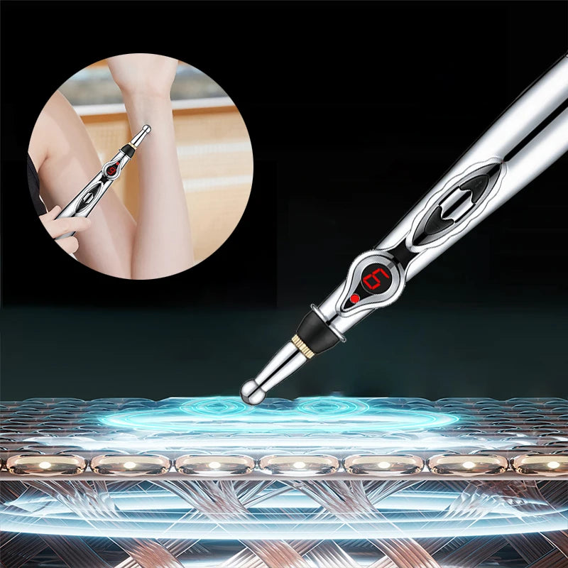 Electronic Acupuncture Acupoint Massage Pen Multi-Function Meridian Pressing Energy Therapy Energy Pain Relieving Tool