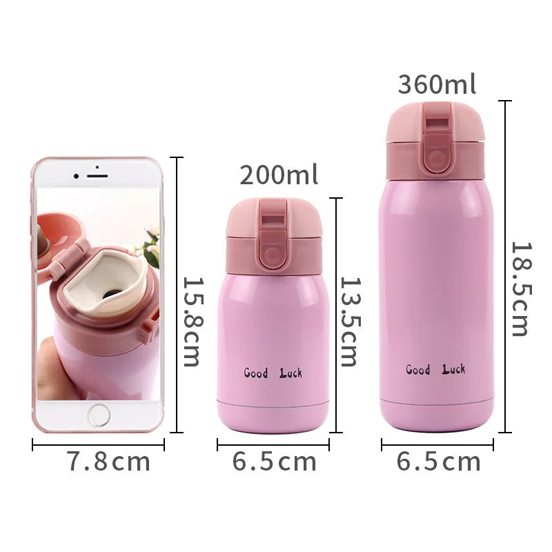 200ml/360ml Cute Candy Mini Stainless Steel Thermal Coffee Mug Vacuum flask insulated