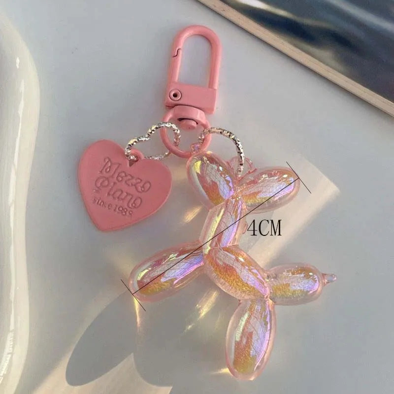 New Candy Color Balloon Dog Keychain