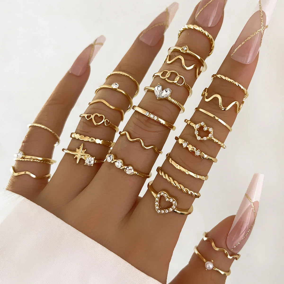 23Pcs Stunning but Simple Knuckle Rings