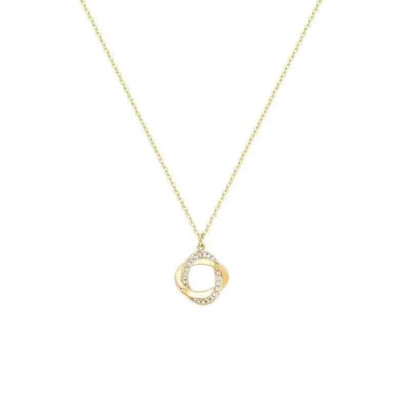 Fashion Cross Rotating Sterling Silver Pendant Chain 14k Gold Plated Necklace