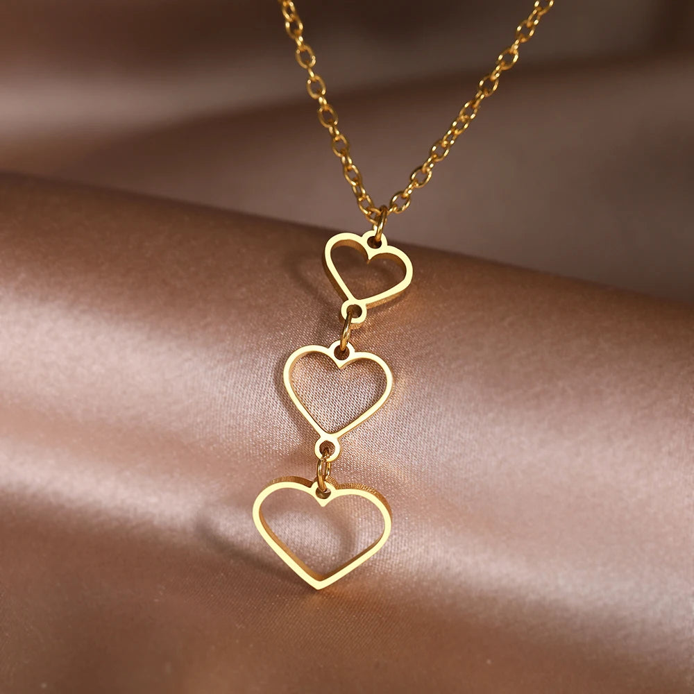 Sweet Cute Hearts Infinity Symbol Pendant