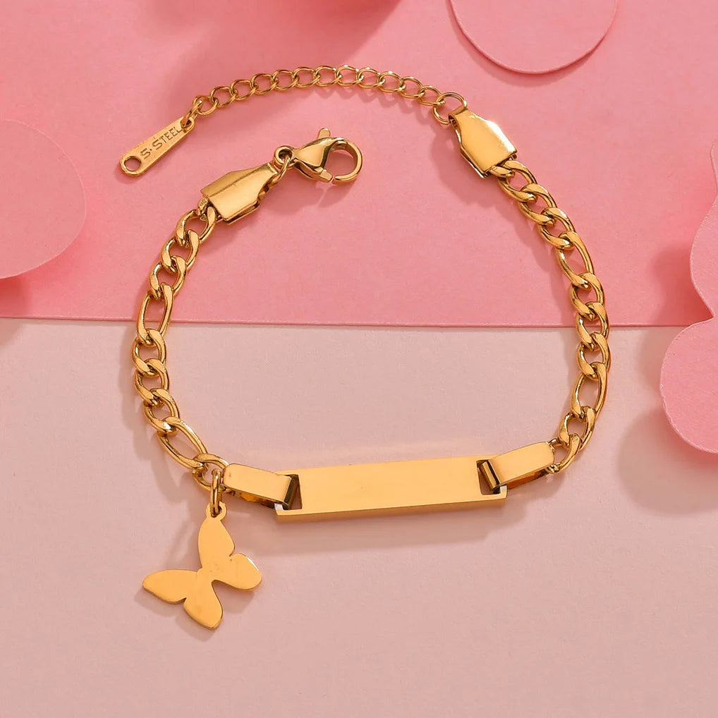 Personalized Custom Baby Name Bracelet Boy or Girl Engrave Letter