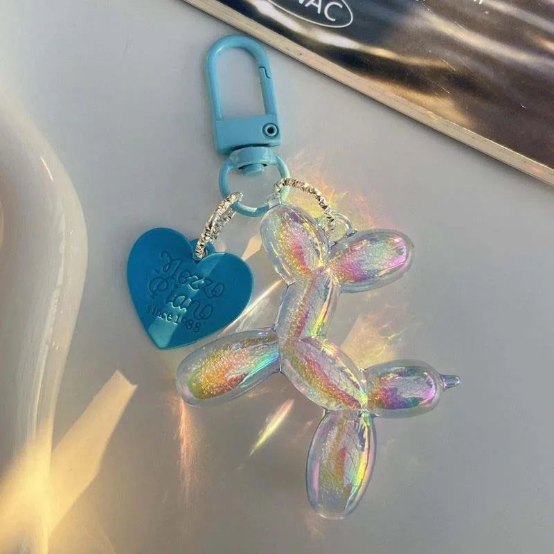 New Candy Color Balloon Dog Keychain