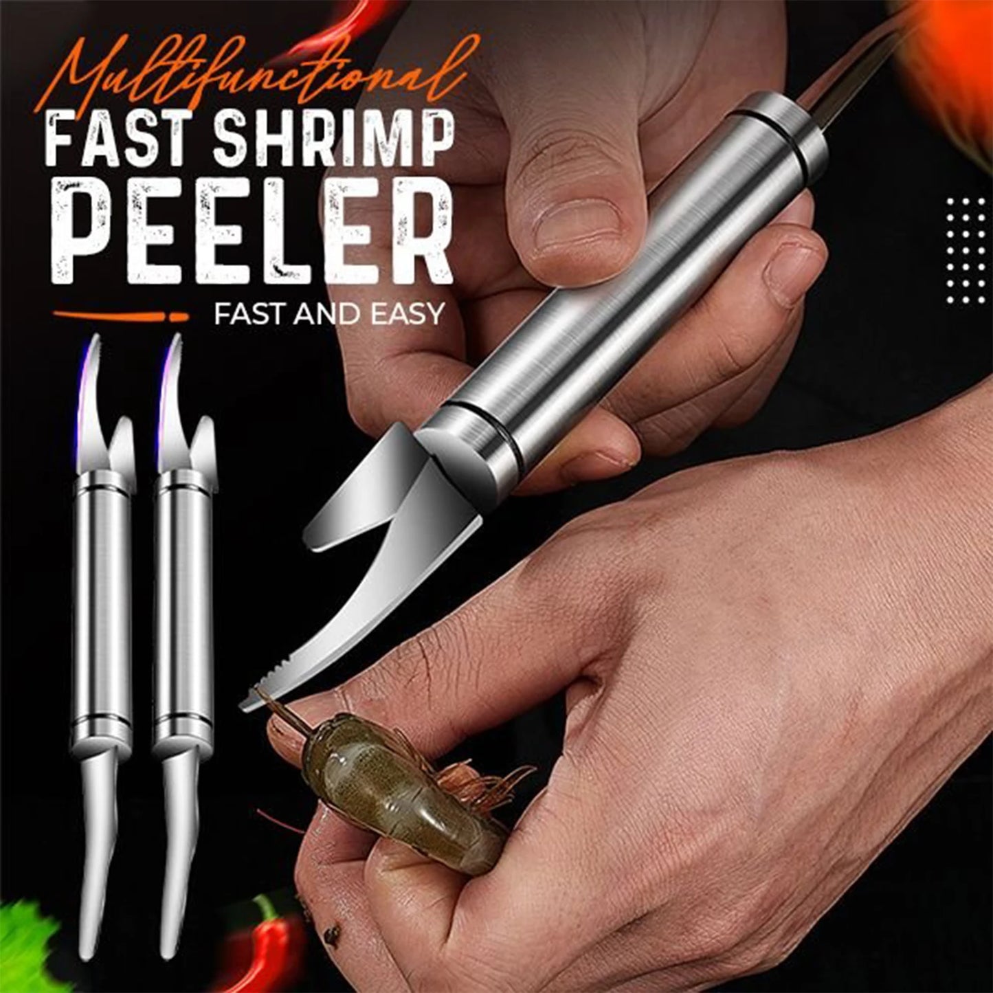 6 In 1 Multifunctional Fast Shrimp Peeler or Fish Scales Knife