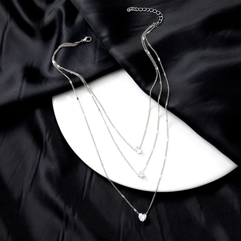 Shine with this trendy Zircon Pendant Necklace