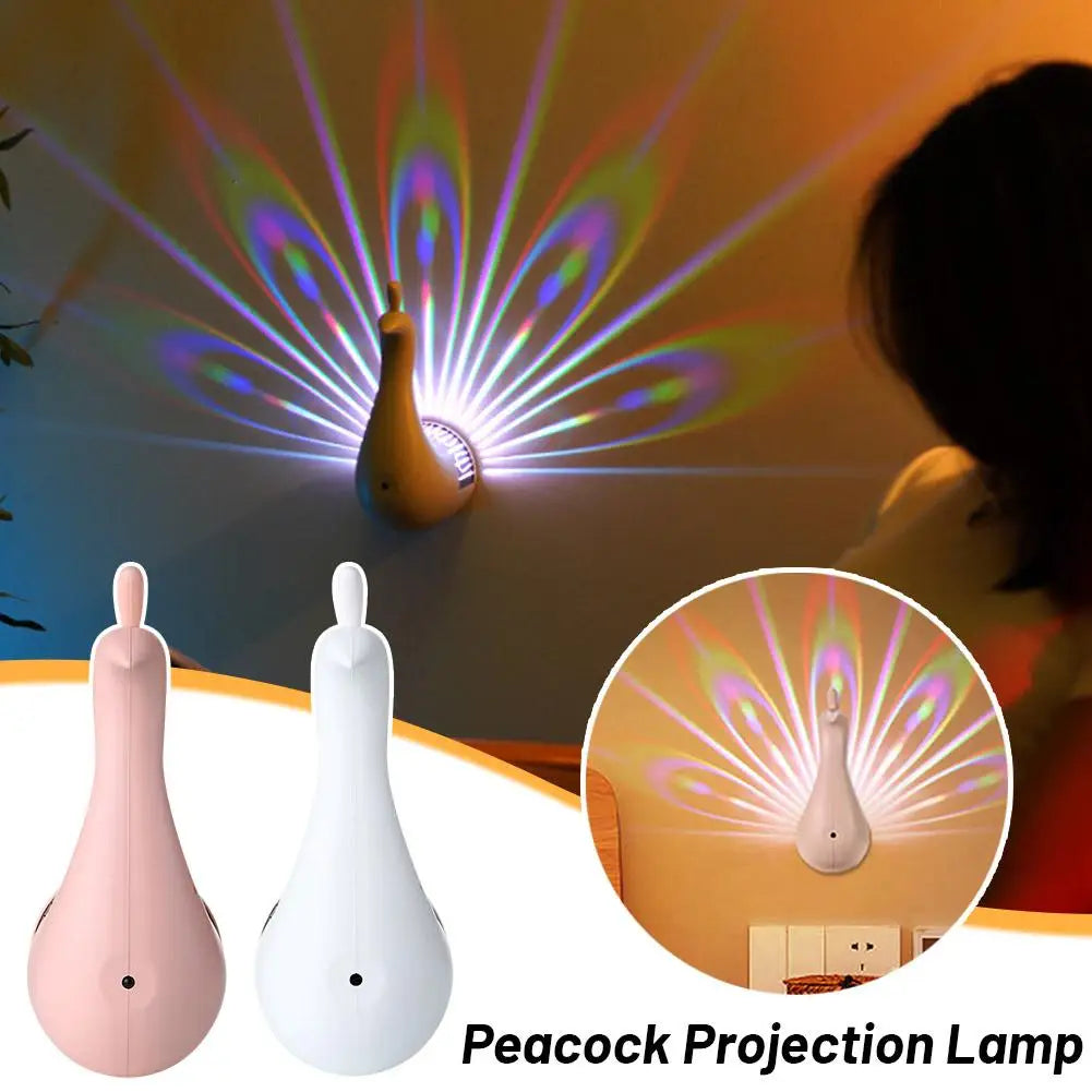 Peacock Projector Remote Control Night Light