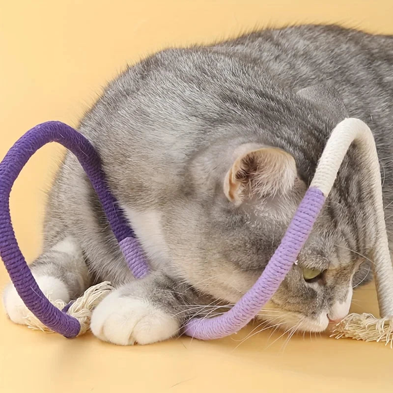 Cat Toys Silvervine Cat Teaser Toy Interactive Molar Cotton Rope Toy