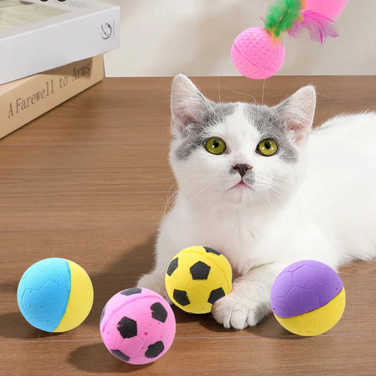 Cat Toy Latex Foam Ball Interactive Game